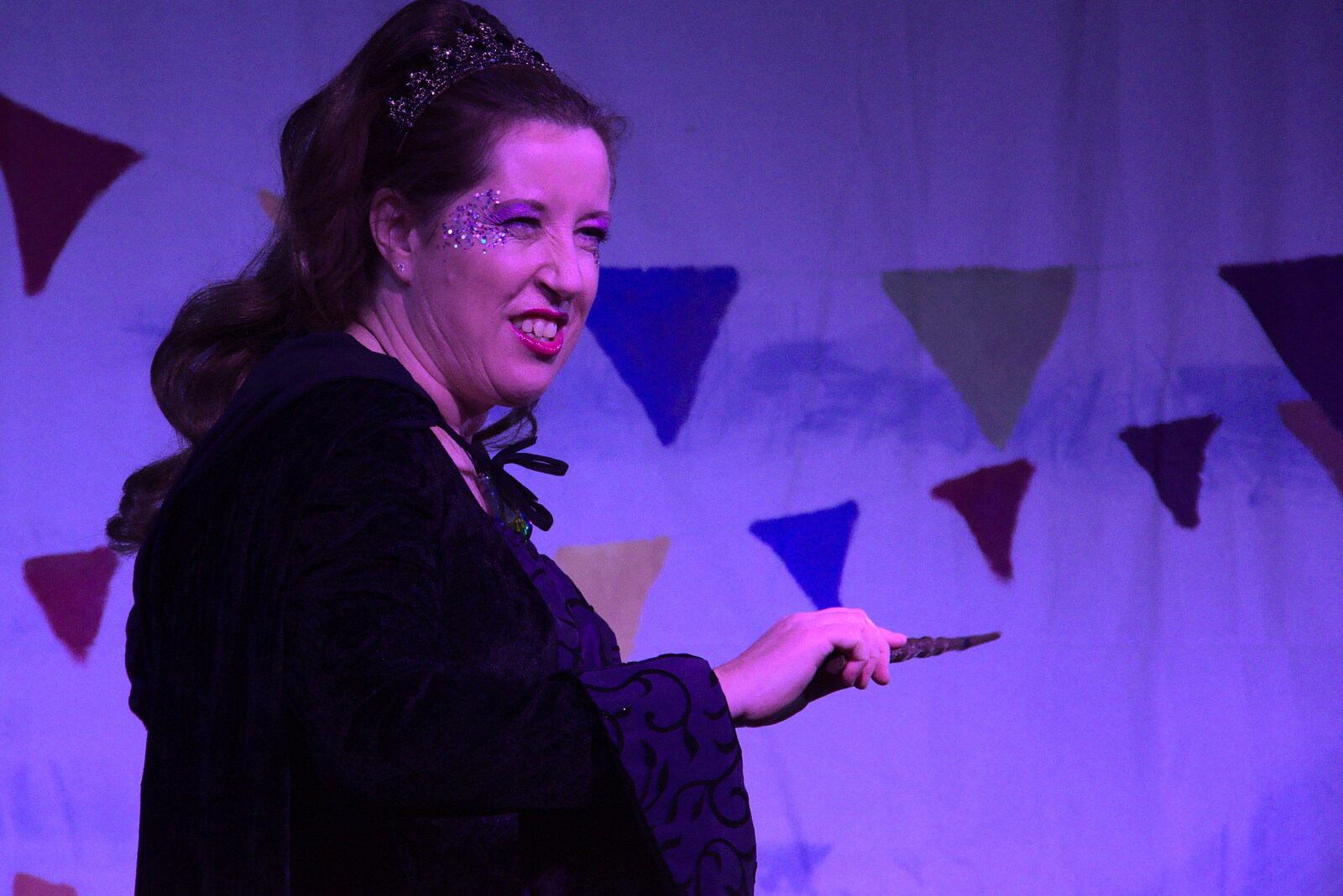 Suzanne plays an evil witch from Dove Players' Trouble in Pantoland, Eye Community Centre, Suffolk - 11th December 2021