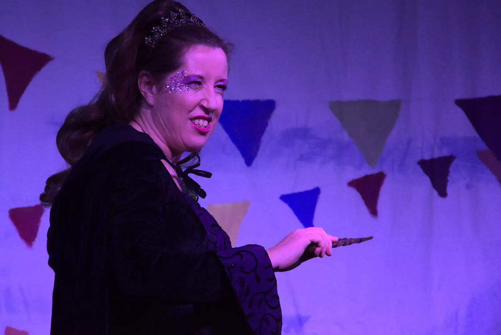 Suzanne plays an evil witch, from Dove Players' Trouble in Pantoland, Eye Community Centre, Suffolk - 11th December 2021