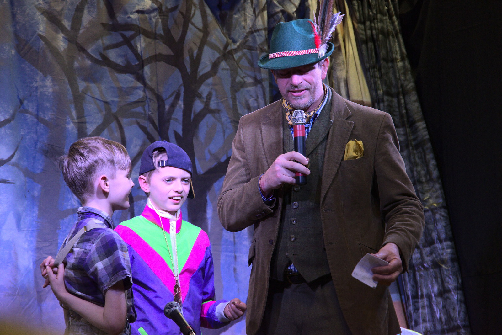 Harry and Baron Hardup from Dove Players' Trouble in Pantoland, Eye Community Centre, Suffolk - 11th December 2021