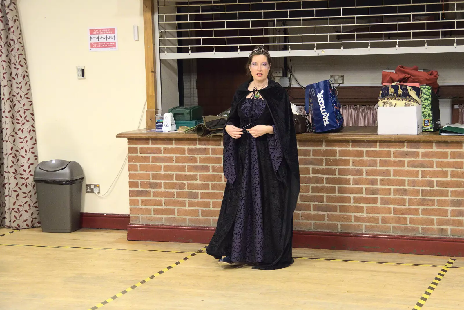 Suzanne by the other bar, from Dove Players' Trouble in Pantoland, Eye Community Centre, Suffolk - 11th December 2021