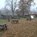 2021 Thornham playground with its covering of leaves