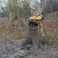 Harry sits in the throne, A Return to Thornham Walks, Thornham, Suffolk - 19th December 2021