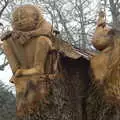 There's a new sculpture in a tree stump, A Return to Thornham Walks, Thornham, Suffolk - 19th December 2021