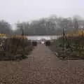 The walled garden in the sad mist of winter, A Return to Thornham Walks, Thornham, Suffolk - 19th December 2021