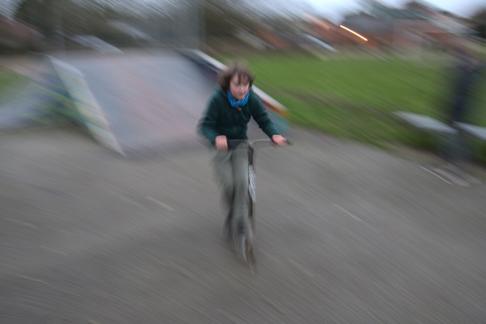 Fred is a blur of action from Scooters and a Bit of Christmas Shopping, Eye and Norwich, Norfolk - 23rd December 2021