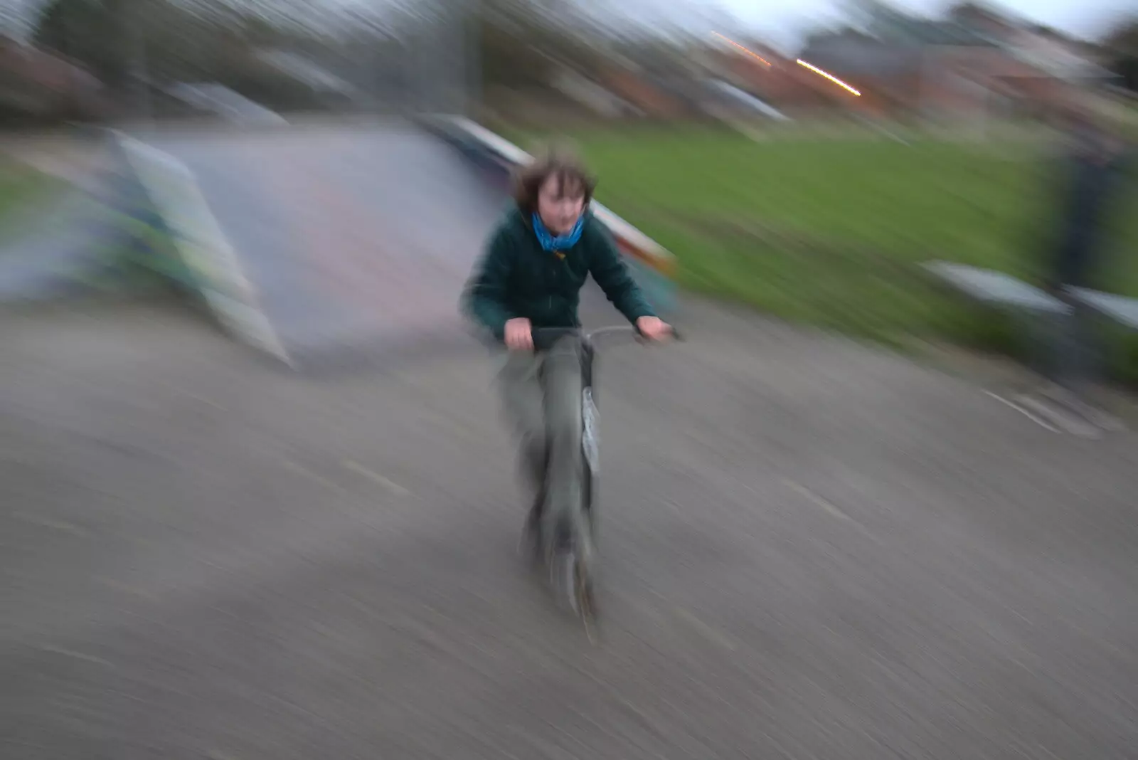 Fred is a blur of action, from Scooters and a Bit of Christmas Shopping, Eye and Norwich, Norfolk - 23rd December 2021