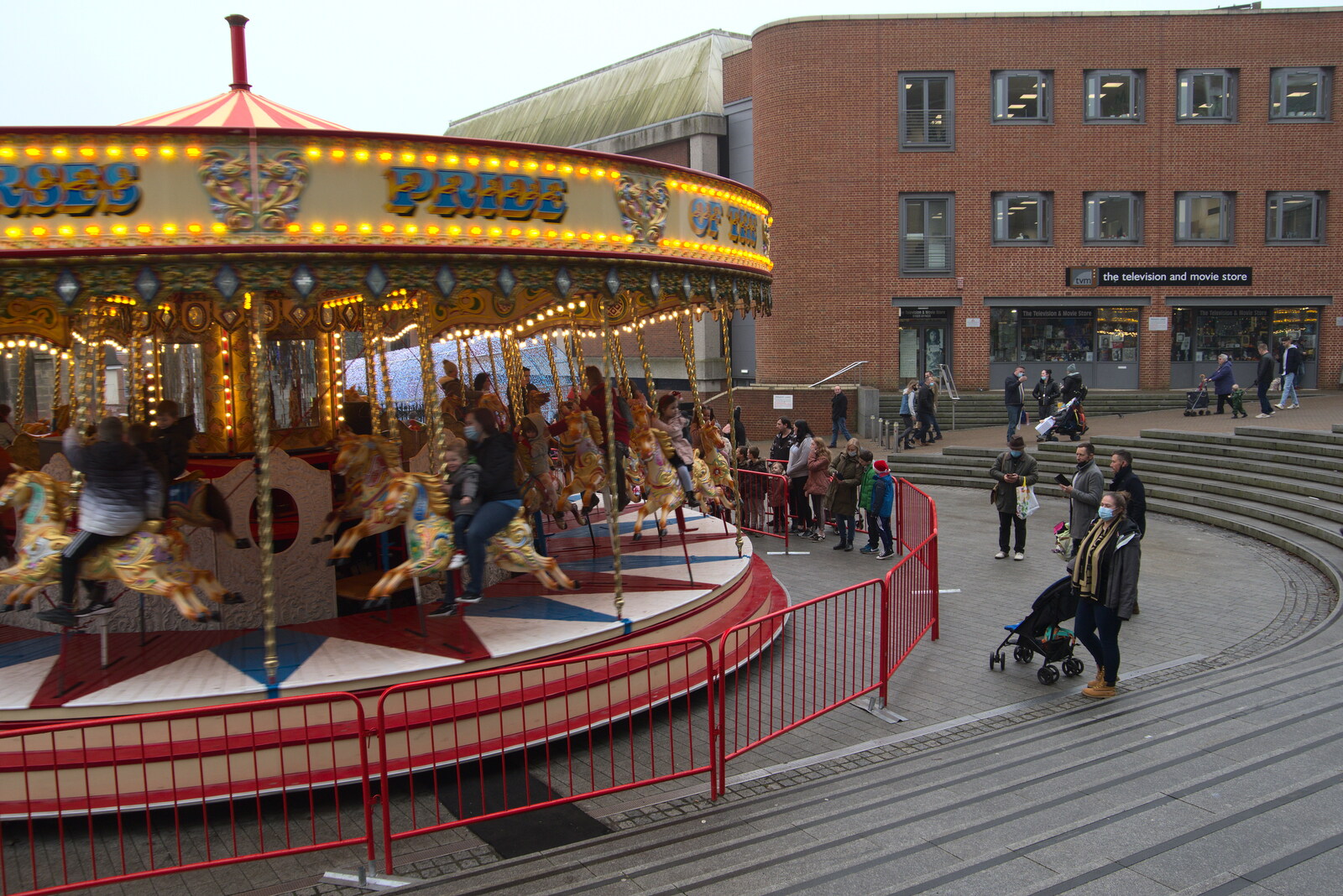 There's a carousel doing the rounds from Scooters and a Bit of Christmas Shopping, Eye and Norwich, Norfolk - 23rd December 2021