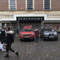 The derelict Debenhams still has its sign up, Scooters and a Bit of Christmas Shopping, Eye and Norwich, Norfolk - 23rd December 2021