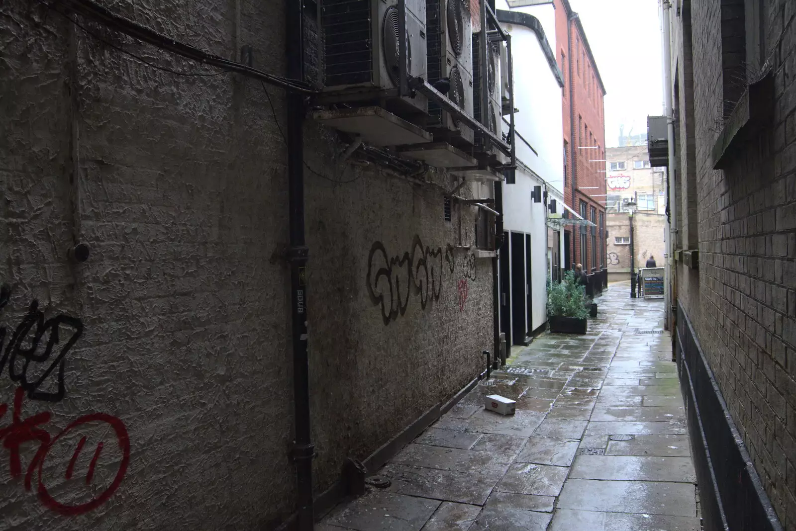 Old Post Office Court alleyway, from Scooters and a Bit of Christmas Shopping, Eye and Norwich, Norfolk - 23rd December 2021