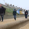 Fred runs along the promenade, A Few Hours at the Seaside, Southwold, Suffolk - 27th December 2021