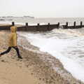 Harry faces off to the sea, A Few Hours at the Seaside, Southwold, Suffolk - 27th December 2021