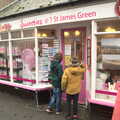 The boys head into Sweeties on St. James Green, A Few Hours at the Seaside, Southwold, Suffolk - 27th December 2021