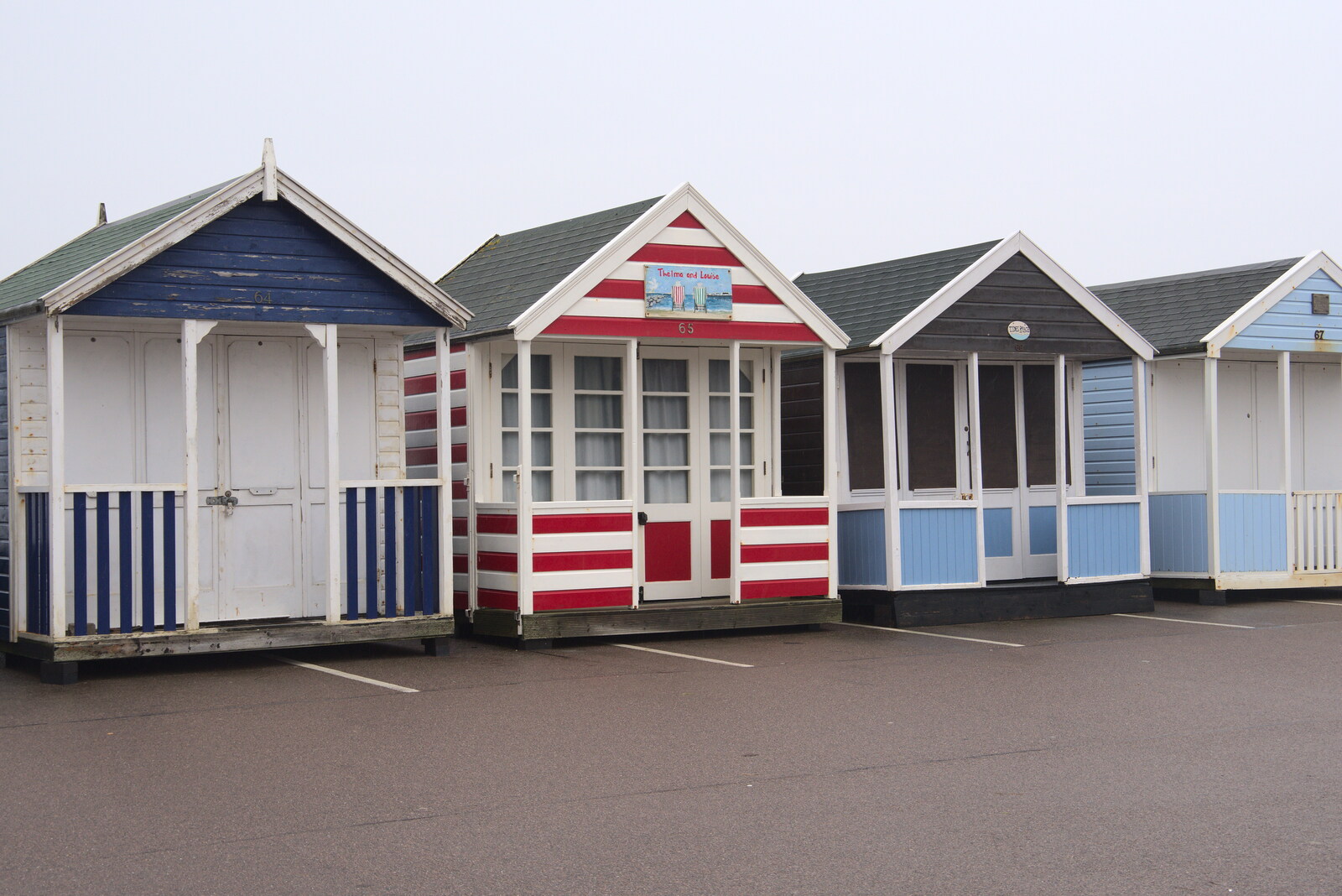 A stripey beach hut from A Few Hours at the Seaside, Southwold, Suffolk - 27th December 2021