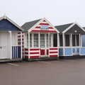 A stripey beach hut, A Few Hours at the Seaside, Southwold, Suffolk - 27th December 2021