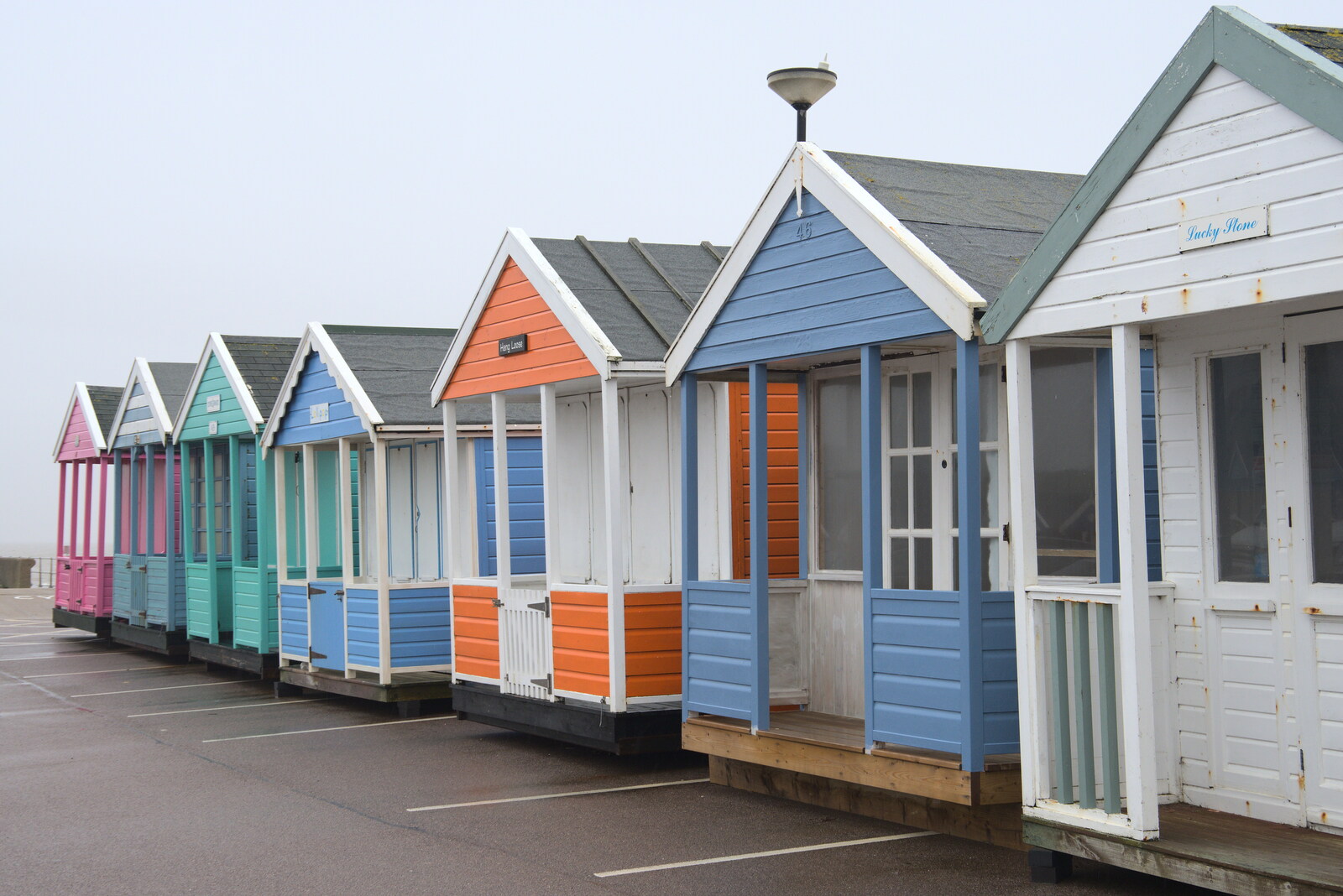 More beach huts wintering in the car park from A Few Hours at the Seaside, Southwold, Suffolk - 27th December 2021