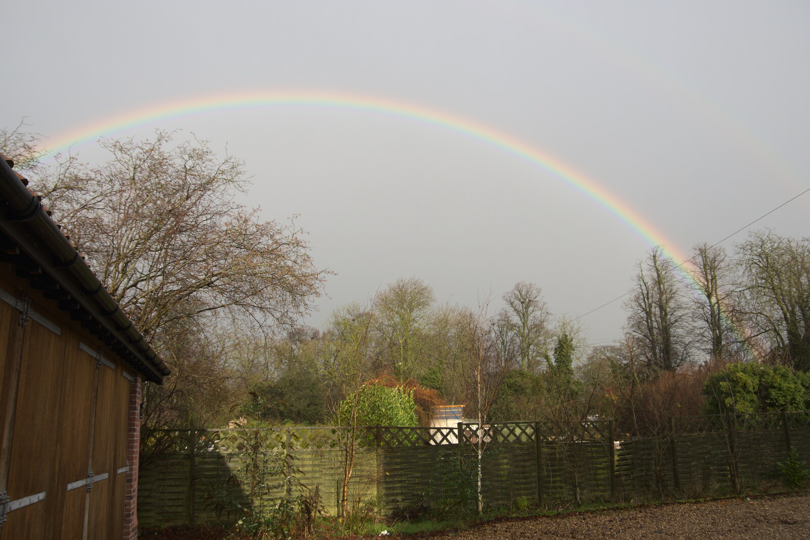There's a rainbow over the Oaksmere from New Year's Day, Brome, Suffolk - 1st January 2022