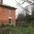 There's a cool derelict greenhouse in a garden, New Year's Day, Brome, Suffolk - 1st January 2022