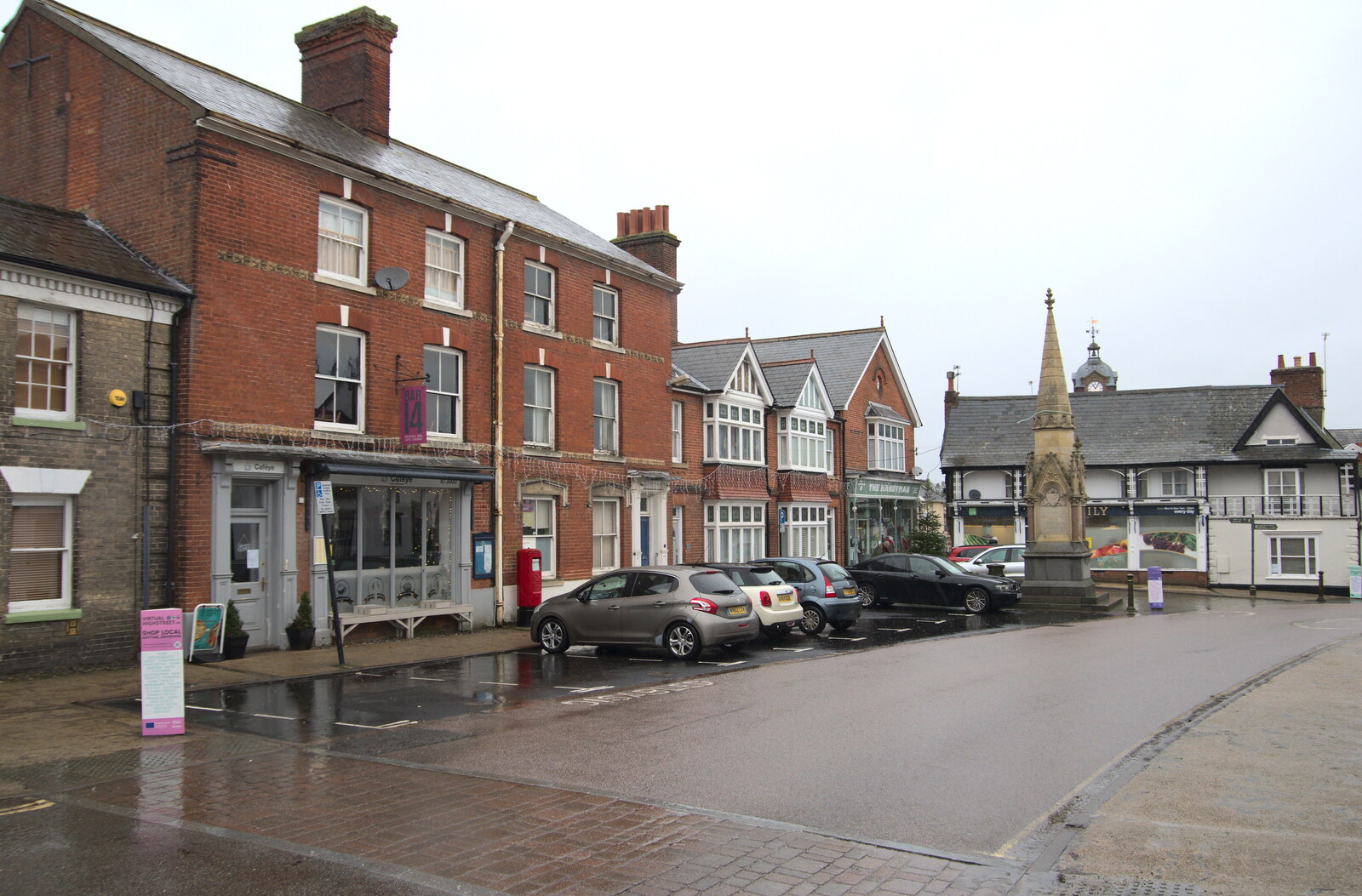 Eye market place from New Year's Day, Brome, Suffolk - 1st January 2022
