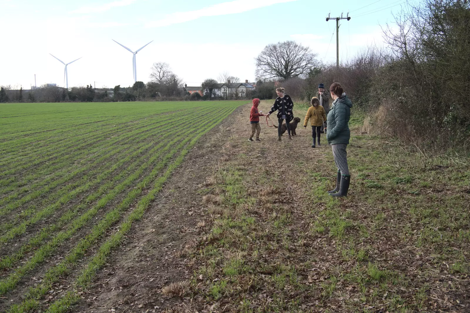 Allyson comes for a walk with us, from New Year's Day, Brome, Suffolk - 1st January 2022