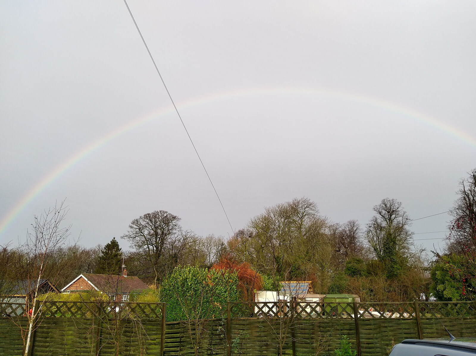 There's a rainbow over the Oaksmere from Dinner at the Oaksmere and a Ride to Eye, Suffolk - 5th January 2022
