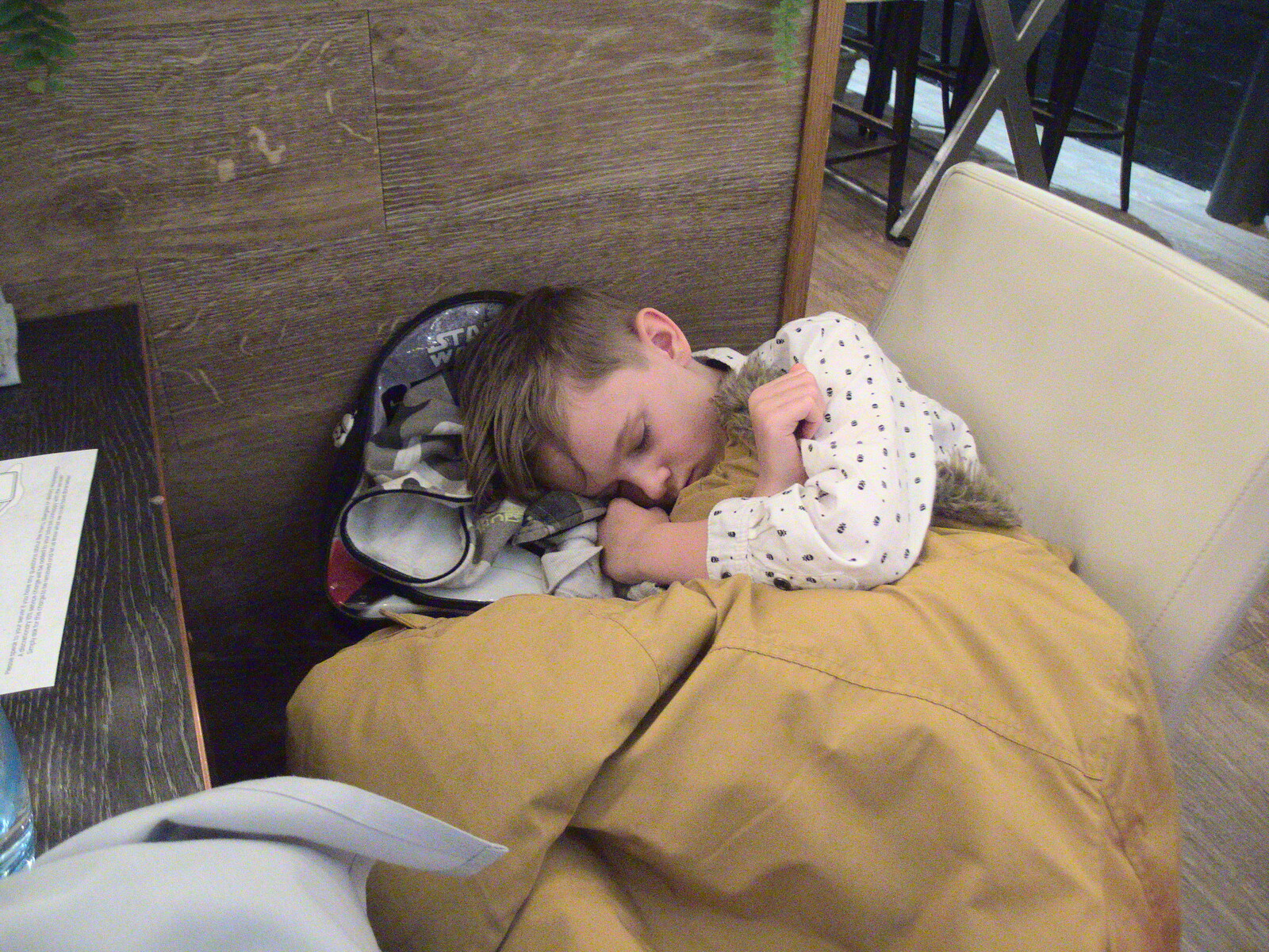 Harry has a doze from Dinner at the Oaksmere and a Ride to Eye, Suffolk - 5th January 2022