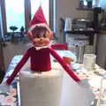 The Elf on the Shelf is stuck in some kitchen roll, Dinner at the Oaksmere and a Ride to Eye, Suffolk - 5th January 2022