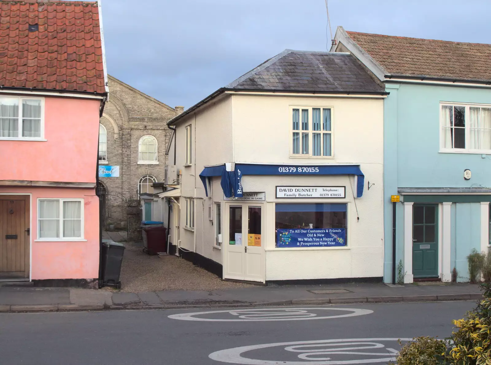 Dunnett's butchers on Church Street, from Dinner at the Oaksmere and a Ride to Eye, Suffolk - 5th January 2022