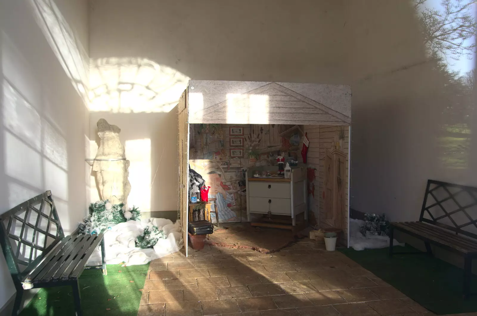 There's a Santa's grotto left over from Christmas, from A Visit to Blickling Hall, Aylsham, Norfolk - 9th January 2022