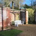 A nice brick corner of the garden, A Visit to Blickling Hall, Aylsham, Norfolk - 9th January 2022