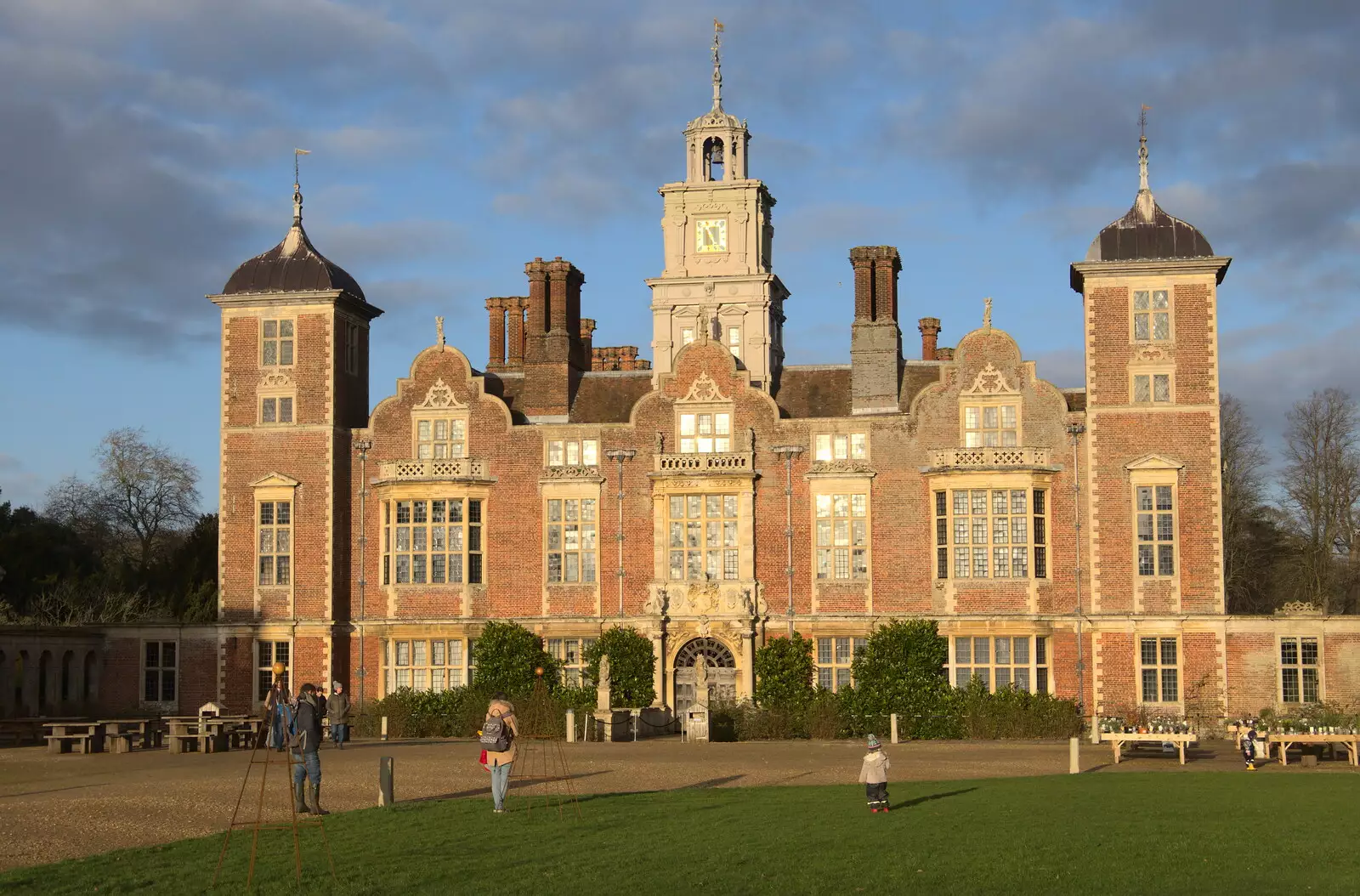 Blickling Hall in the low golden evening sun, from A Visit to Blickling Hall, Aylsham, Norfolk - 9th January 2022