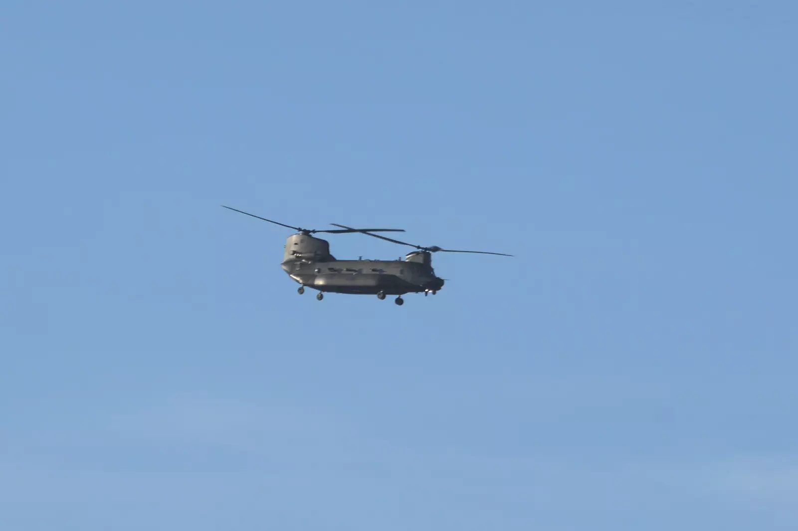 A Chinook helicopter clatters over, from A Visit to Blickling Hall, Aylsham, Norfolk - 9th January 2022