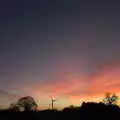 A nice sunset over the wind turbines, A Visit to Blickling Hall, Aylsham, Norfolk - 9th January 2022