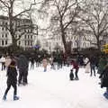 Skaters on the rink outside the museum, A Trip to the Natural History Museum, Kensington, London - 15th January 2022