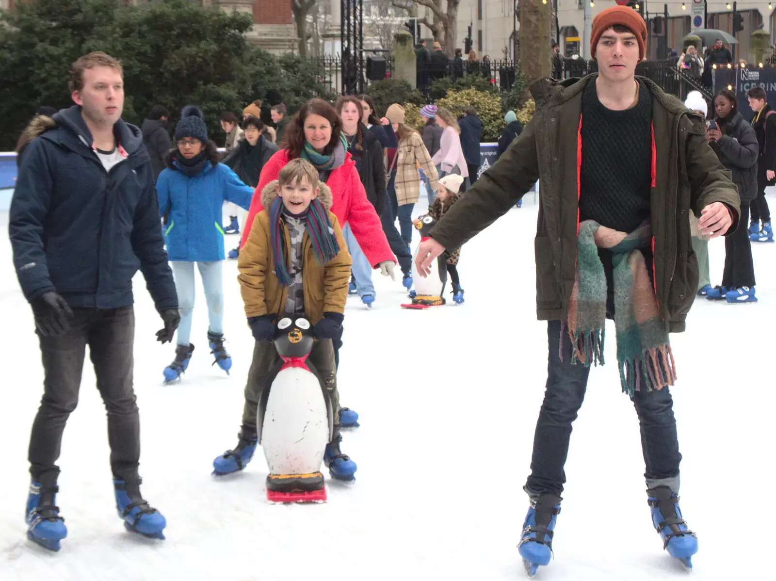 Harry's really enjoying it all, from A Trip to the Natural History Museum, Kensington, London - 15th January 2022