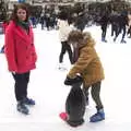 Harry's got a Penguin to help with skating, A Trip to the Natural History Museum, Kensington, London - 15th January 2022