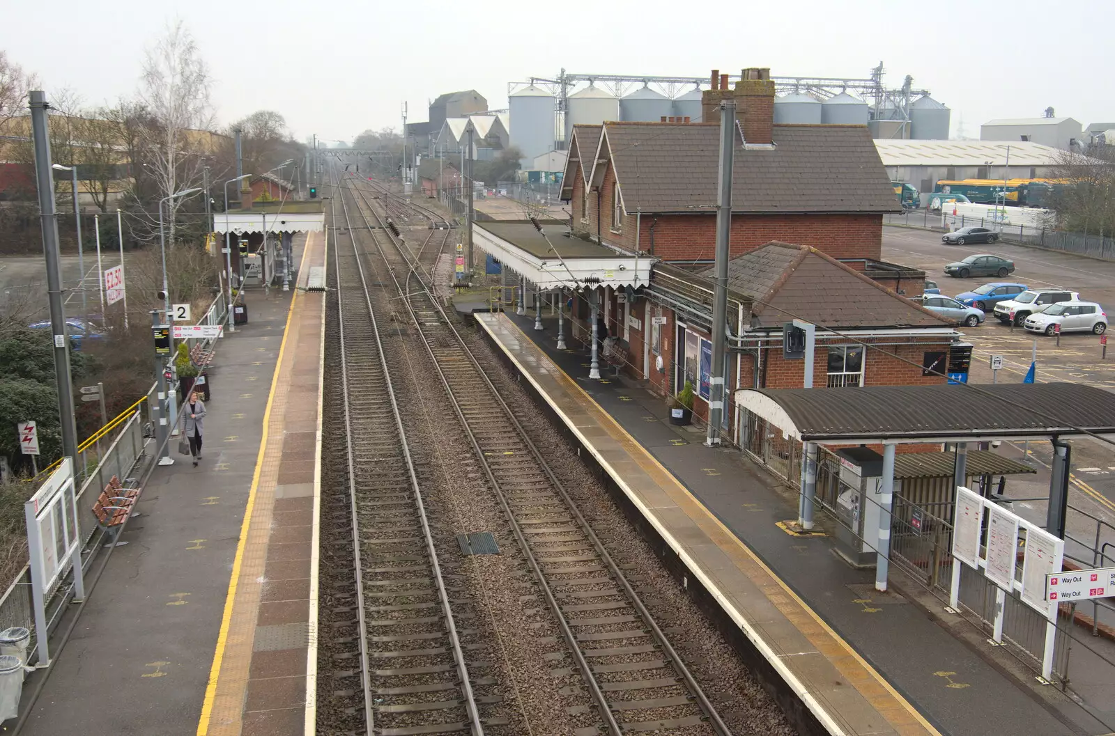 Diss railway station, from A Trip to the Natural History Museum, Kensington, London - 15th January 2022