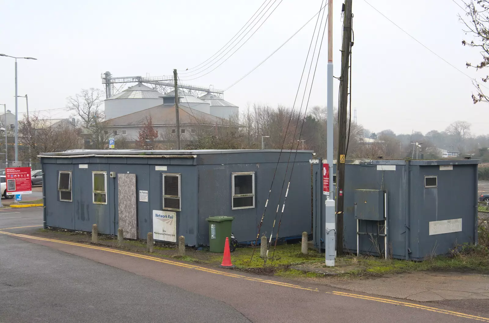 The former Charrington's and Network Rail cabin, from A Trip to the Natural History Museum, Kensington, London - 15th January 2022