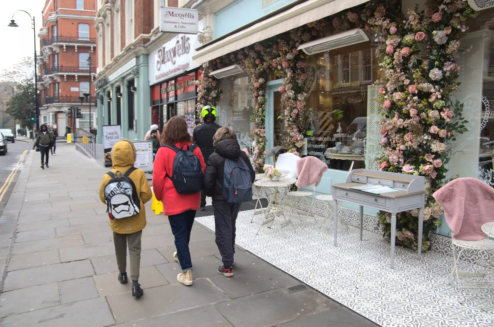 A very flower tea rooms, from A Trip to the Natural History Museum, Kensington, London - 15th January 2022