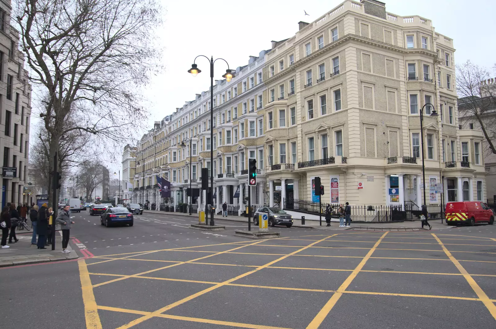 A block of houses on Gloucester Road, from A Trip to the Natural History Museum, Kensington, London - 15th January 2022