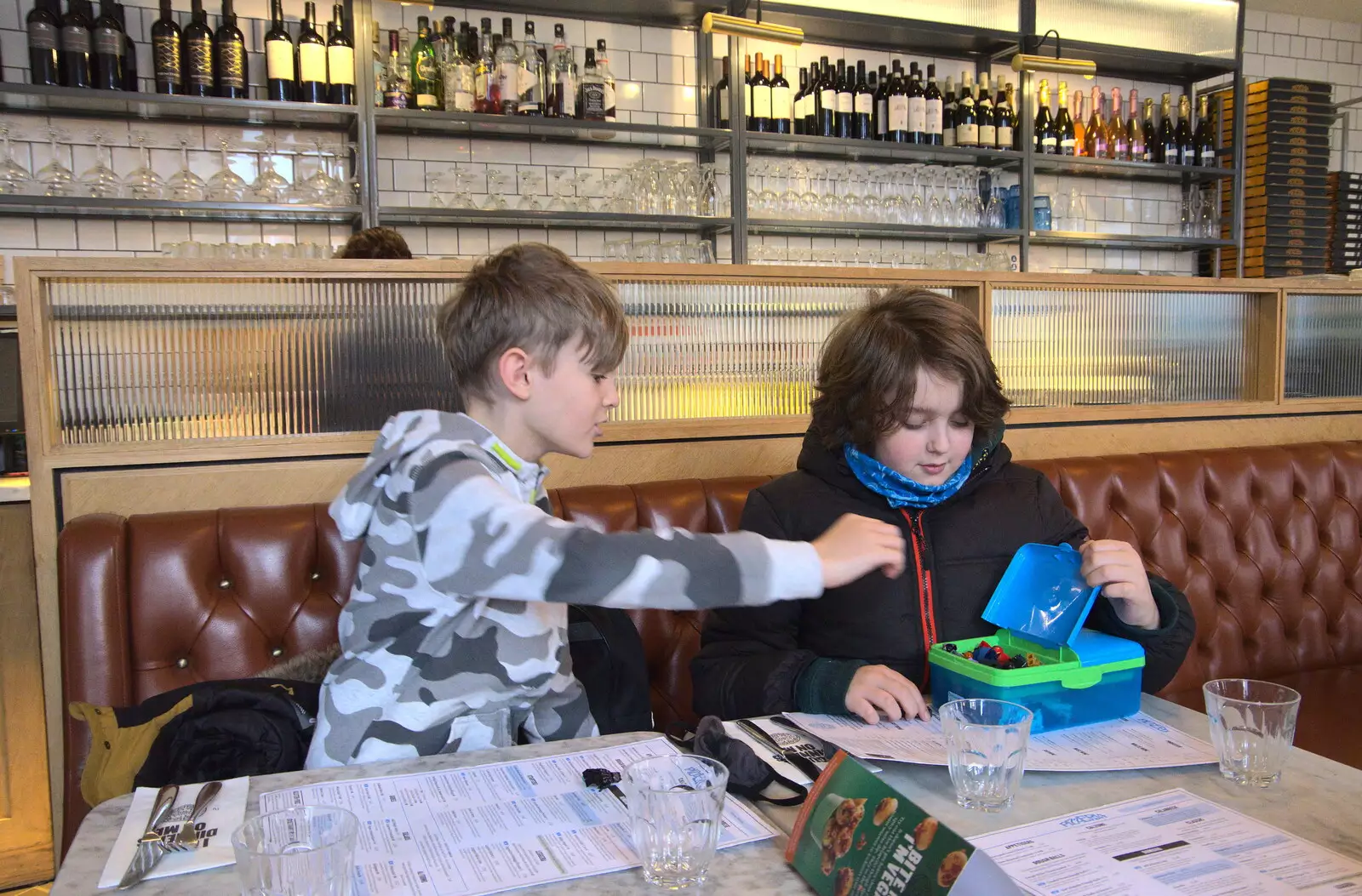 Fred gets his Lego stash out, from A Trip to the Natural History Museum, Kensington, London - 15th January 2022