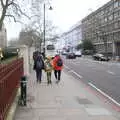 The gang on Exhibition Road, A Trip to the Natural History Museum, Kensington, London - 15th January 2022