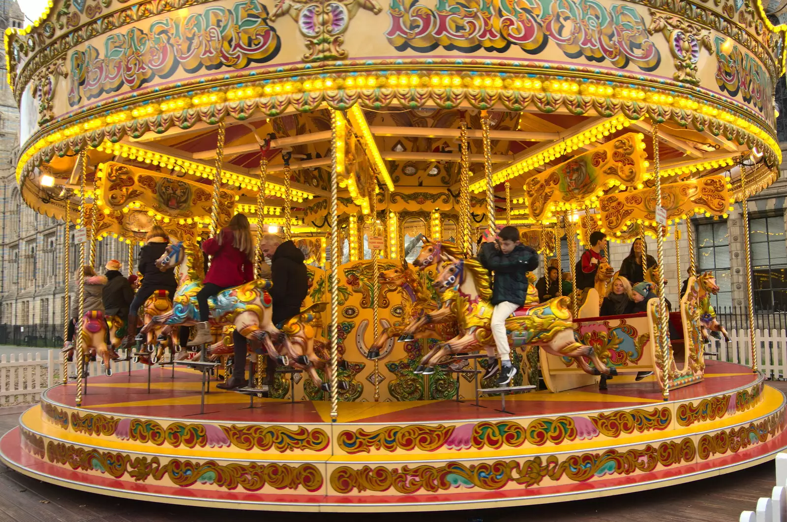 A carousel does its thing, from A Trip to the Natural History Museum, Kensington, London - 15th January 2022