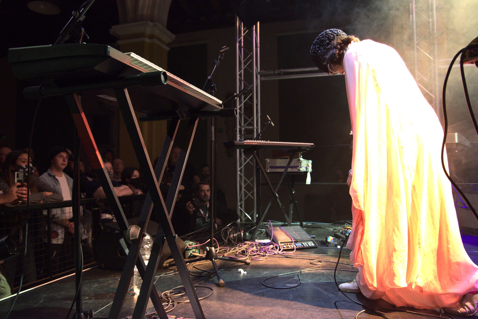 Vanity Fairy and Let's Eat Grandma, Arts Centre, Norwich - 26th January 2022: Daisy bows to the audience