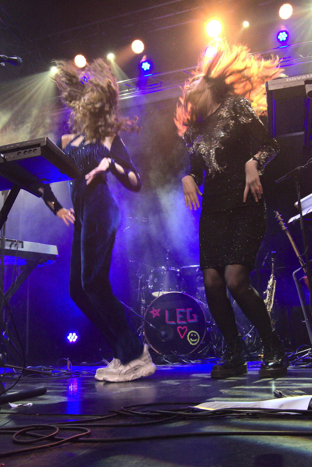 Vanity Fairy and Let's Eat Grandma, Arts Centre, Norwich - 26th January 2022: Some big-hair bouncing occurs