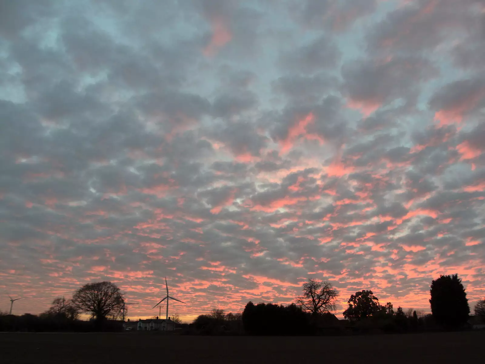 There's a cool sunset, from A Trip to the Odeon Cinema, Riverside, Norwich - 29th January 2022