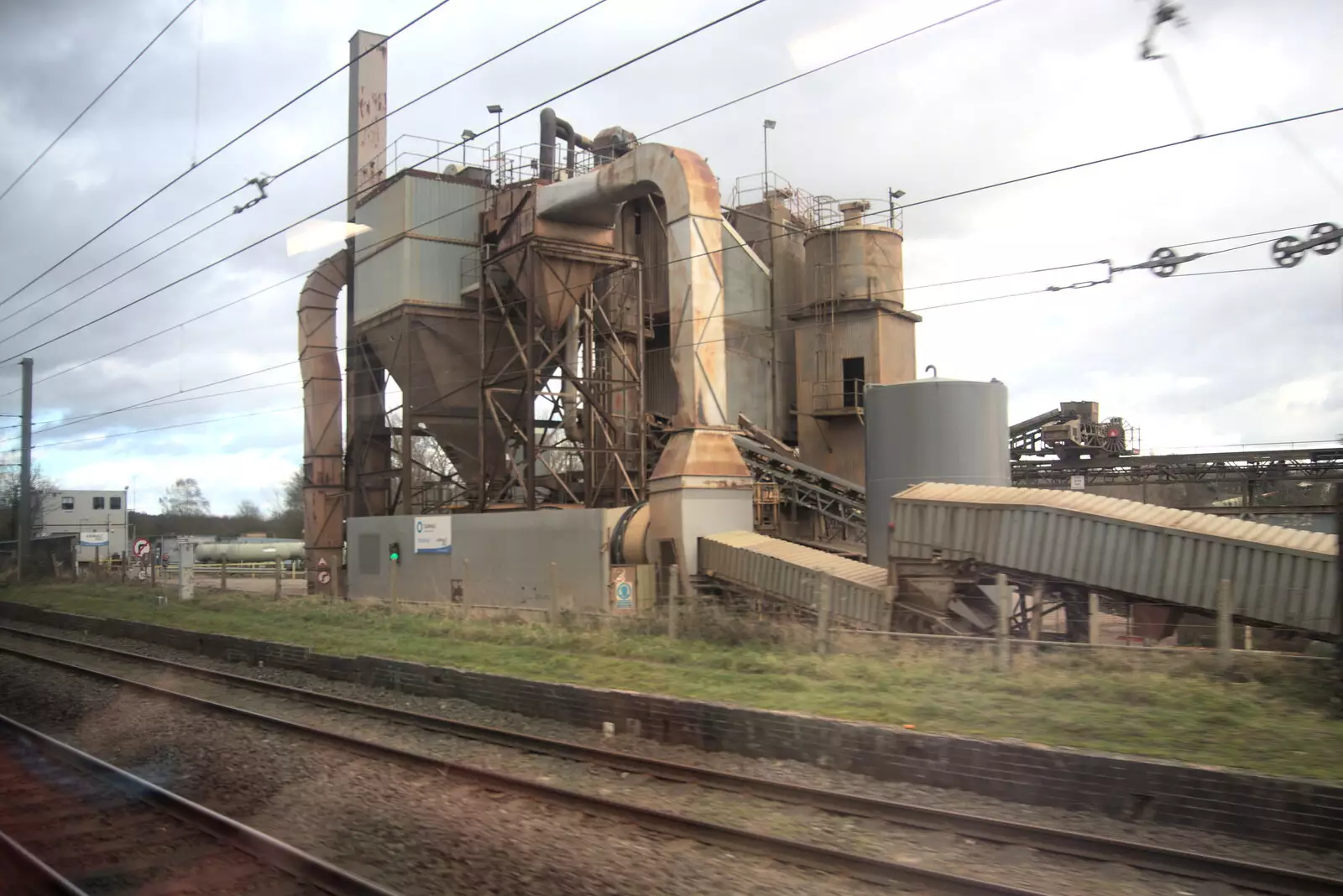 The cement works near Trowse in Norwich, from A Trip to the Odeon Cinema, Riverside, Norwich - 29th January 2022