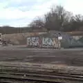 Flash and Lask tags in a gravel pit, A Trip to the Odeon Cinema, Riverside, Norwich - 29th January 2022