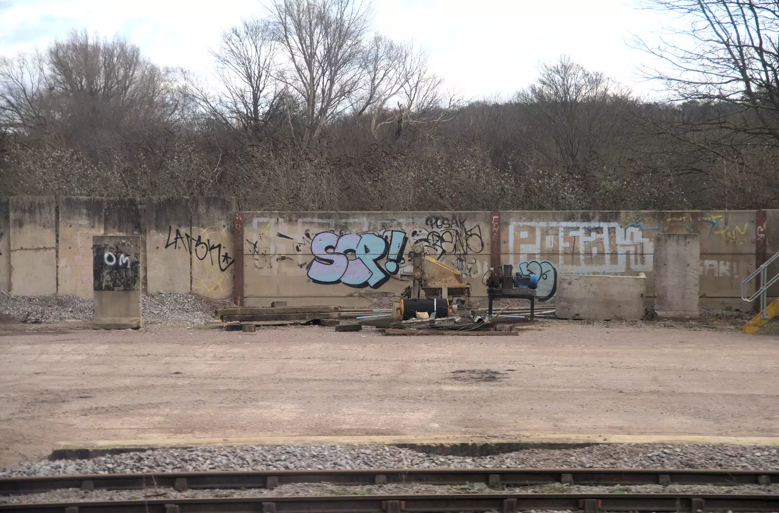 More graffiti tags by the railway line, from A Trip to the Odeon Cinema, Riverside, Norwich - 29th January 2022