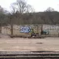 More graffiti tags by the railway line, A Trip to the Odeon Cinema, Riverside, Norwich - 29th January 2022