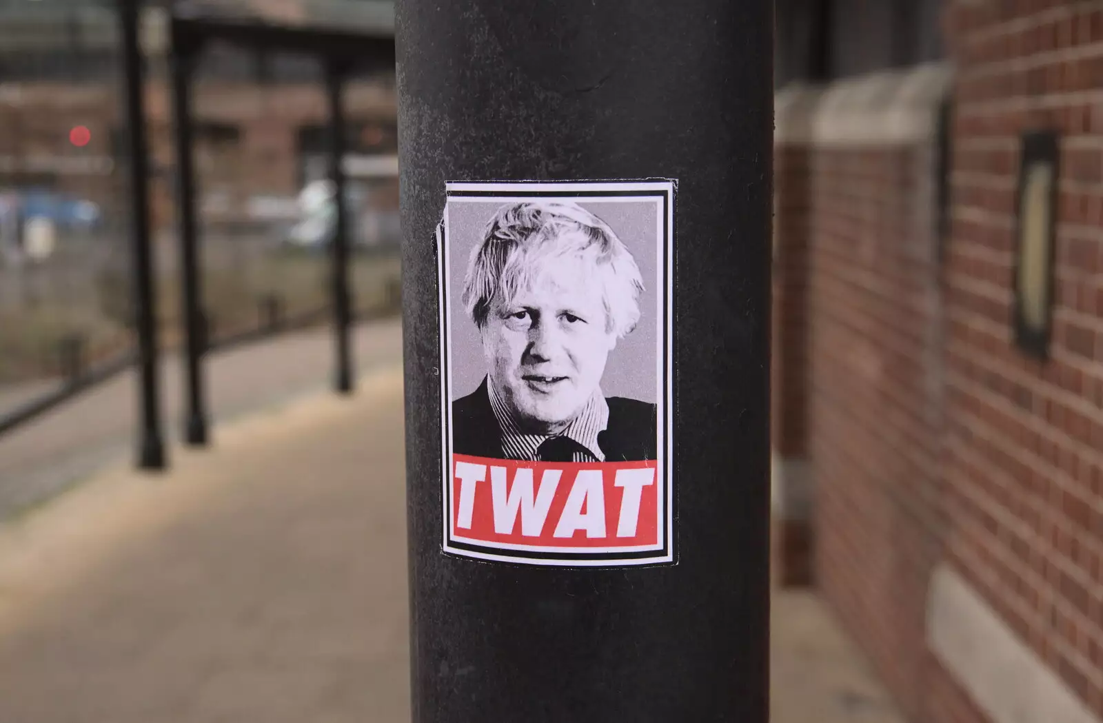 Boris: Twat. Truth on a lamp post, from A Trip to the Odeon Cinema, Riverside, Norwich - 29th January 2022